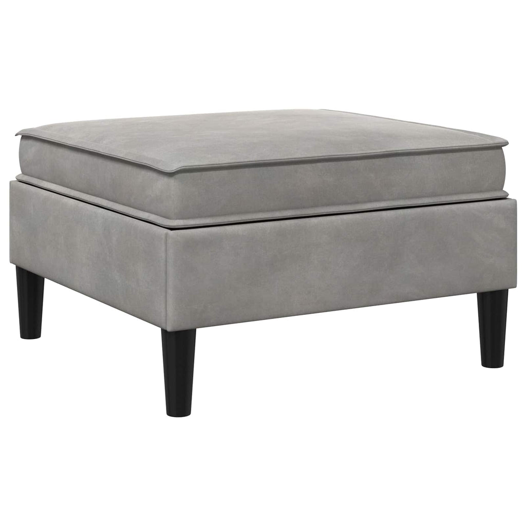 vidaXL Sofa-Hocker mit Stauraum Hellgrau Samt