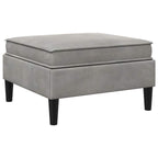 vidaXL Sofa-Hocker mit Stauraum Hellgrau Samt