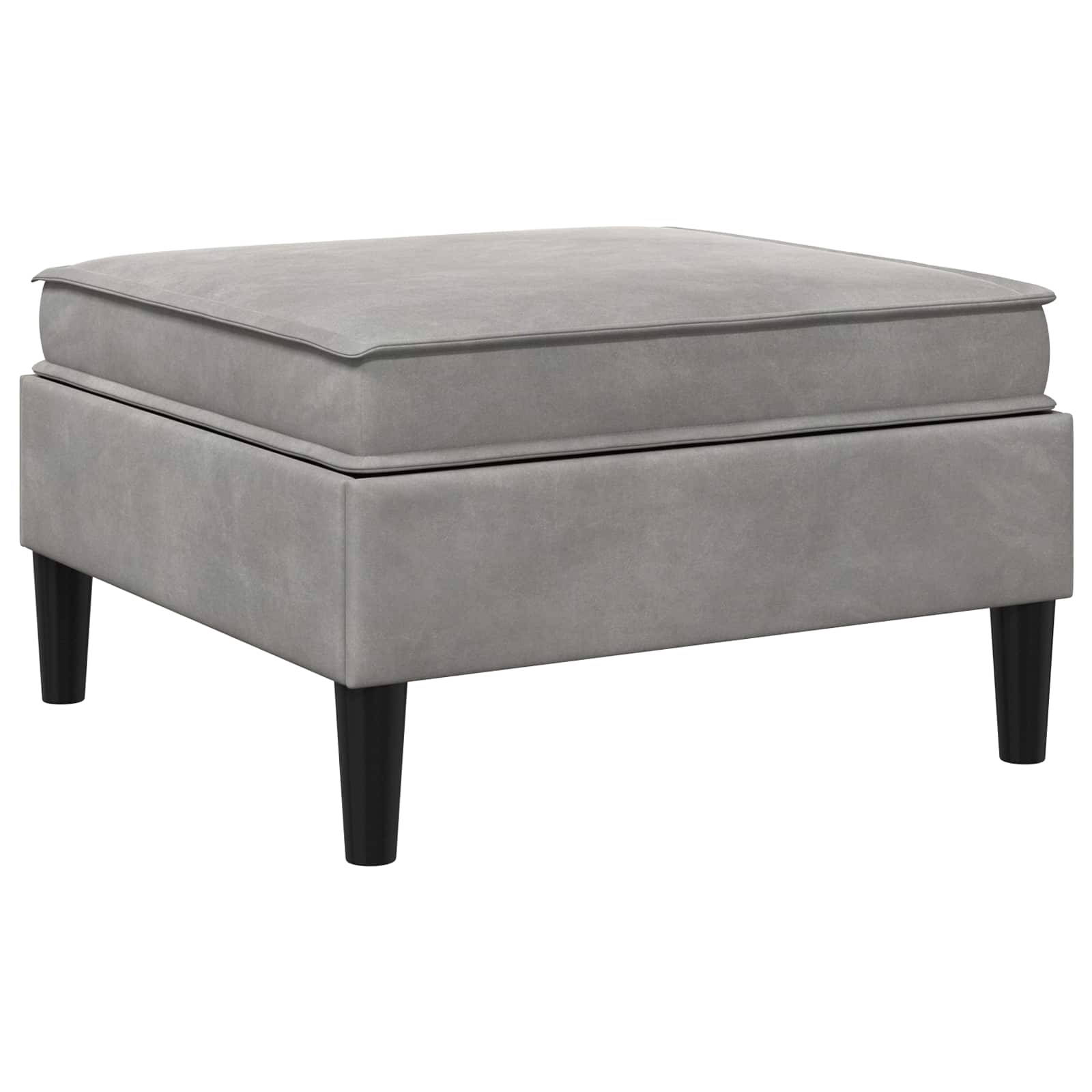 vidaXL Sofa-Hocker mit Stauraum Hellgrau Samt