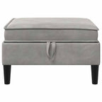 vidaXL Sofa-Hocker mit Stauraum Hellgrau Samt