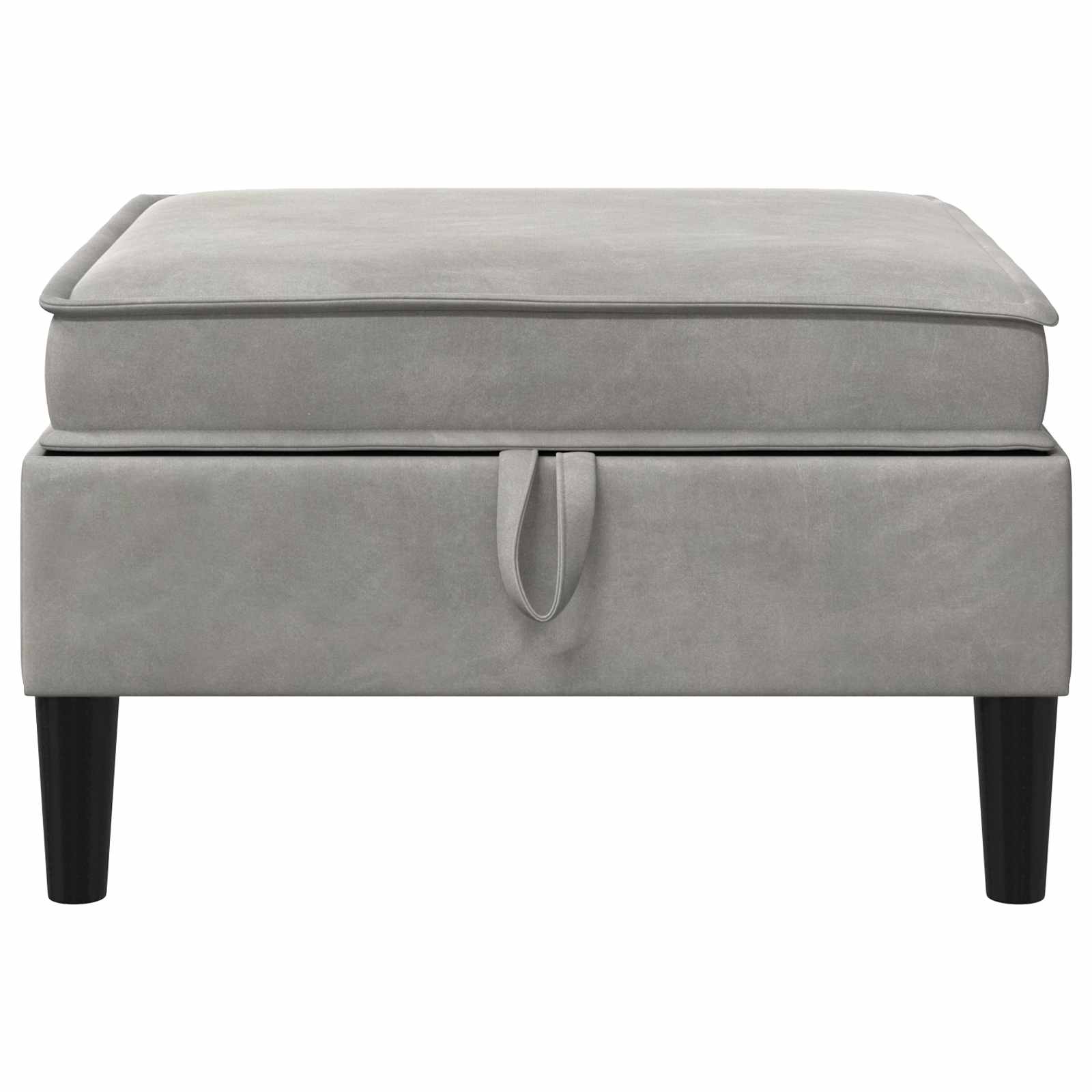 vidaXL Sofa-Hocker mit Stauraum Hellgrau Samt