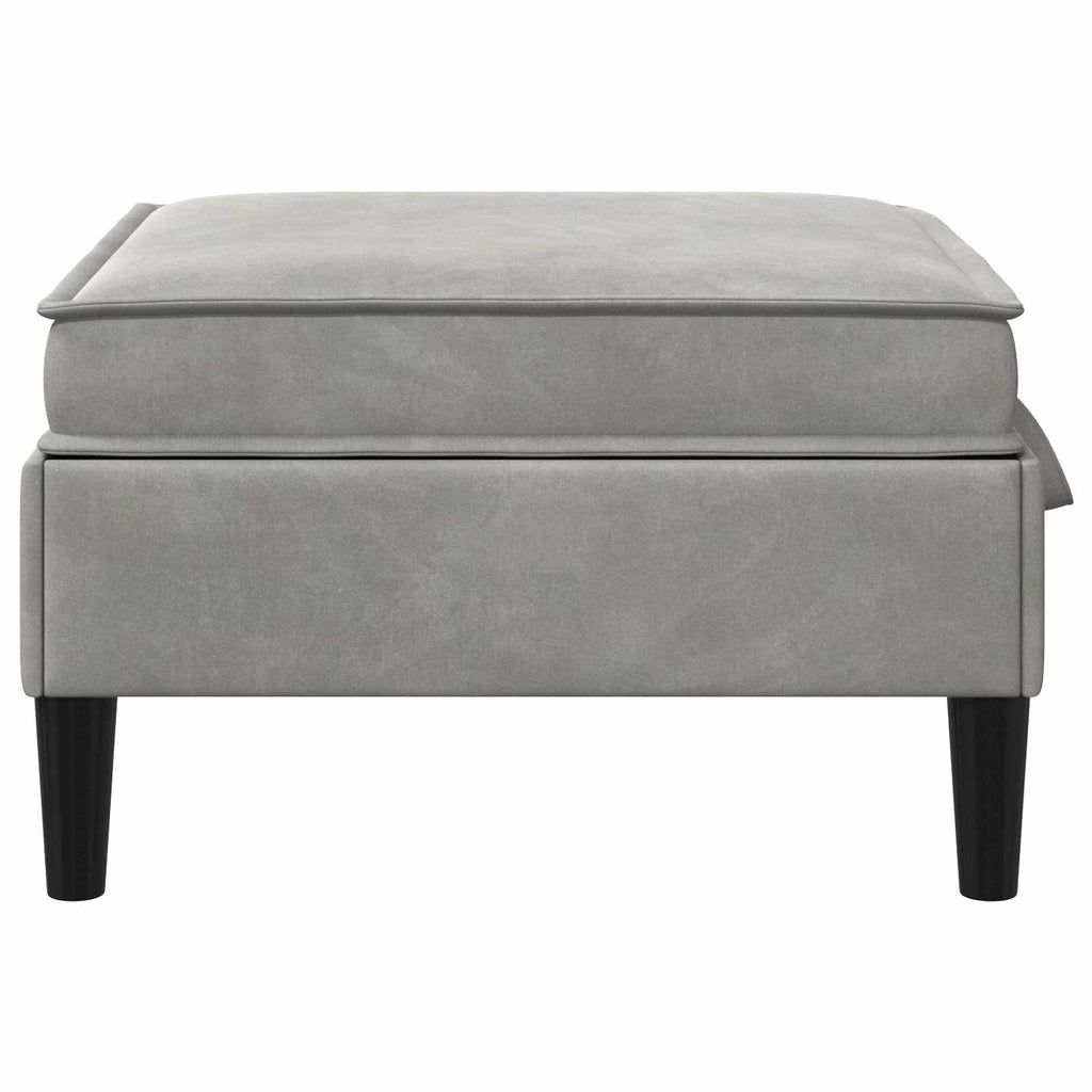 vidaXL Sofa-Hocker mit Stauraum Hellgrau Samt