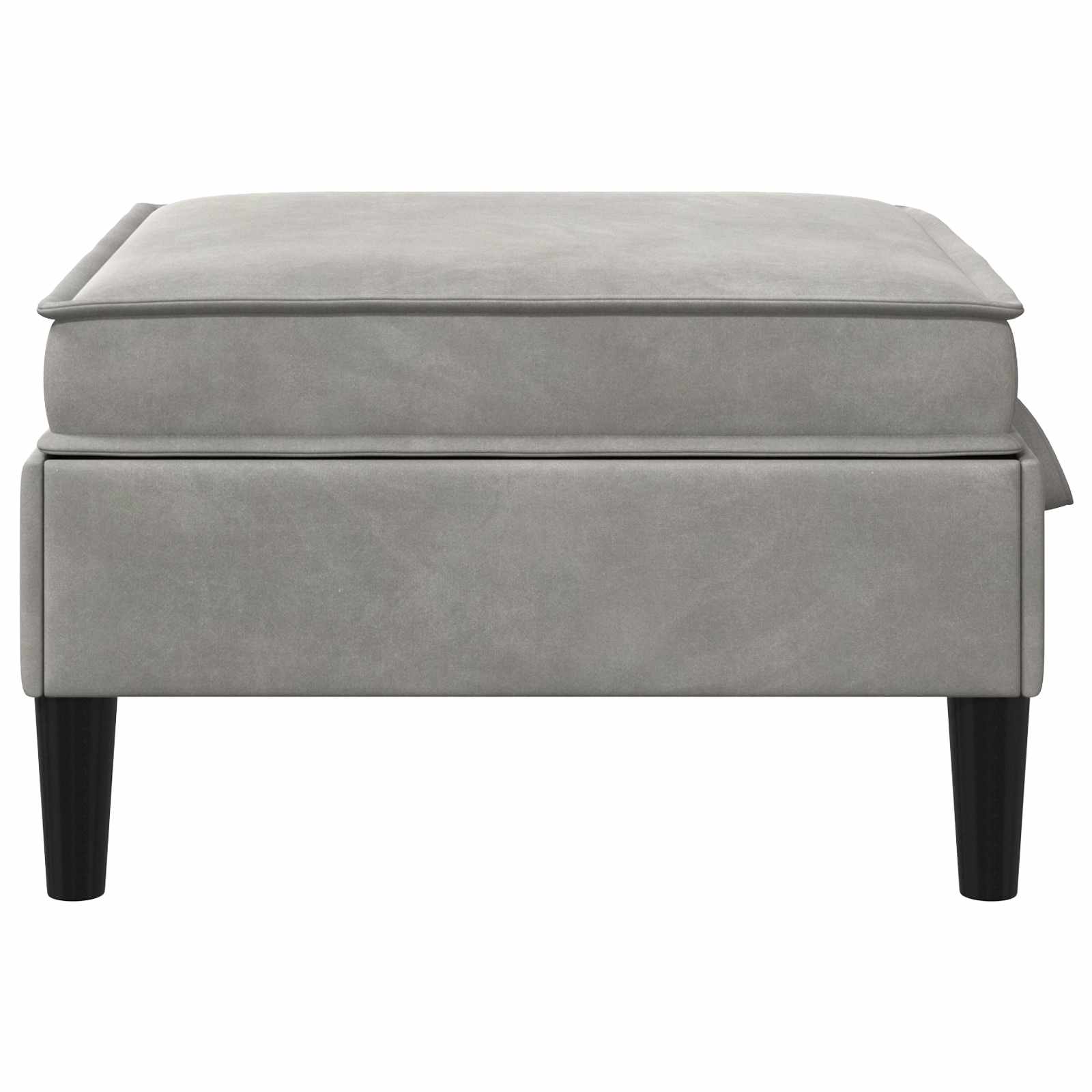 vidaXL Sofa-Hocker mit Stauraum Hellgrau Samt