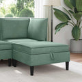 vidaXL Sofa-Hocker mit Stauraum Meergrün Samt