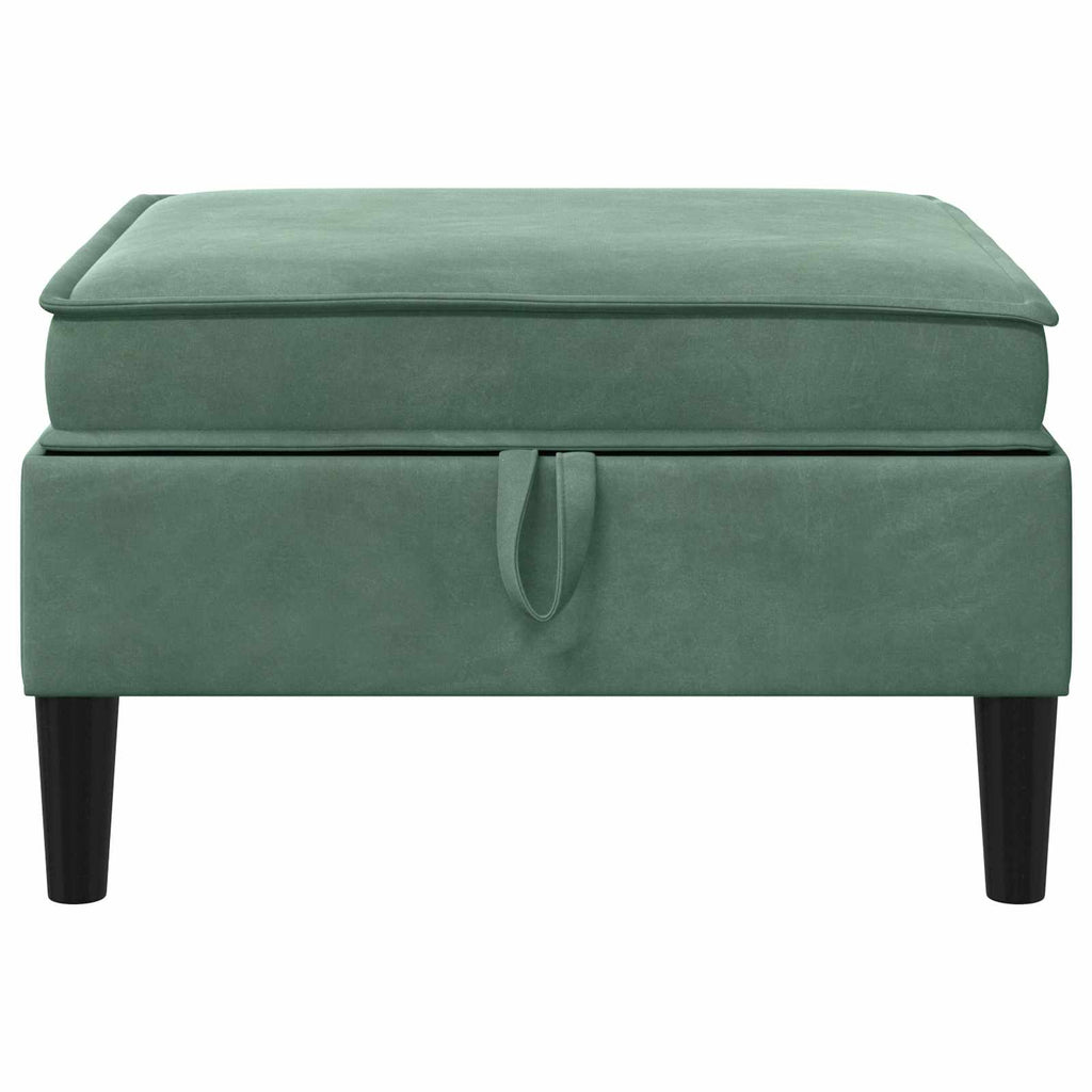 vidaXL Sofa-Hocker mit Stauraum Meergrün Samt