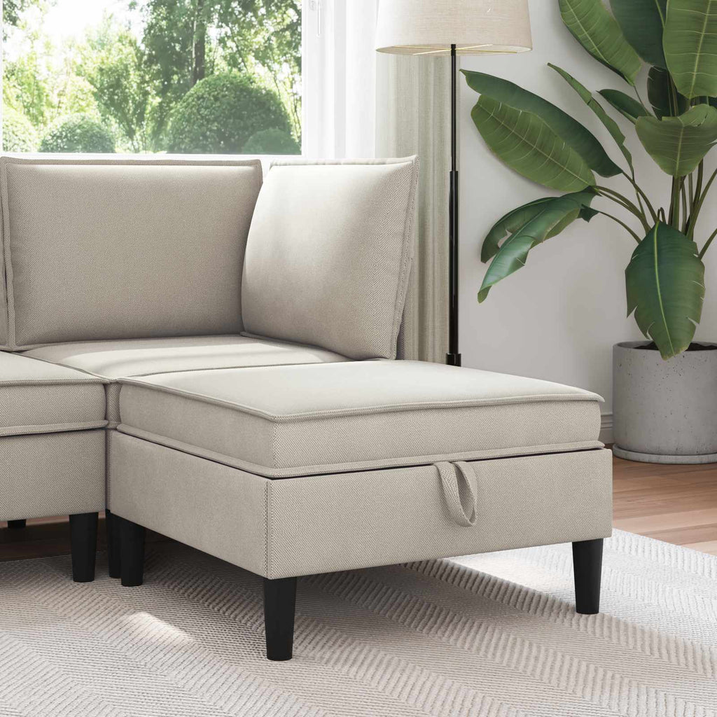 vidaXL Sofa-Hocker mit Stauraum Hafer Samt