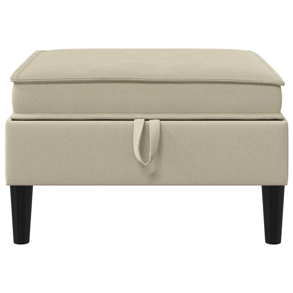 vidaXL Sofa-Hocker mit Stauraum Sand Samt