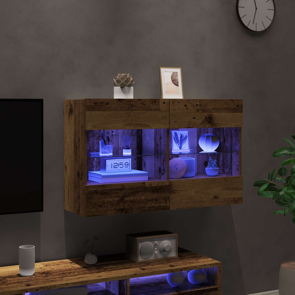 vidaXL TV-Wandschrank Altholz 98,5 x 30 x 60,5 cm Holzwerkstoff