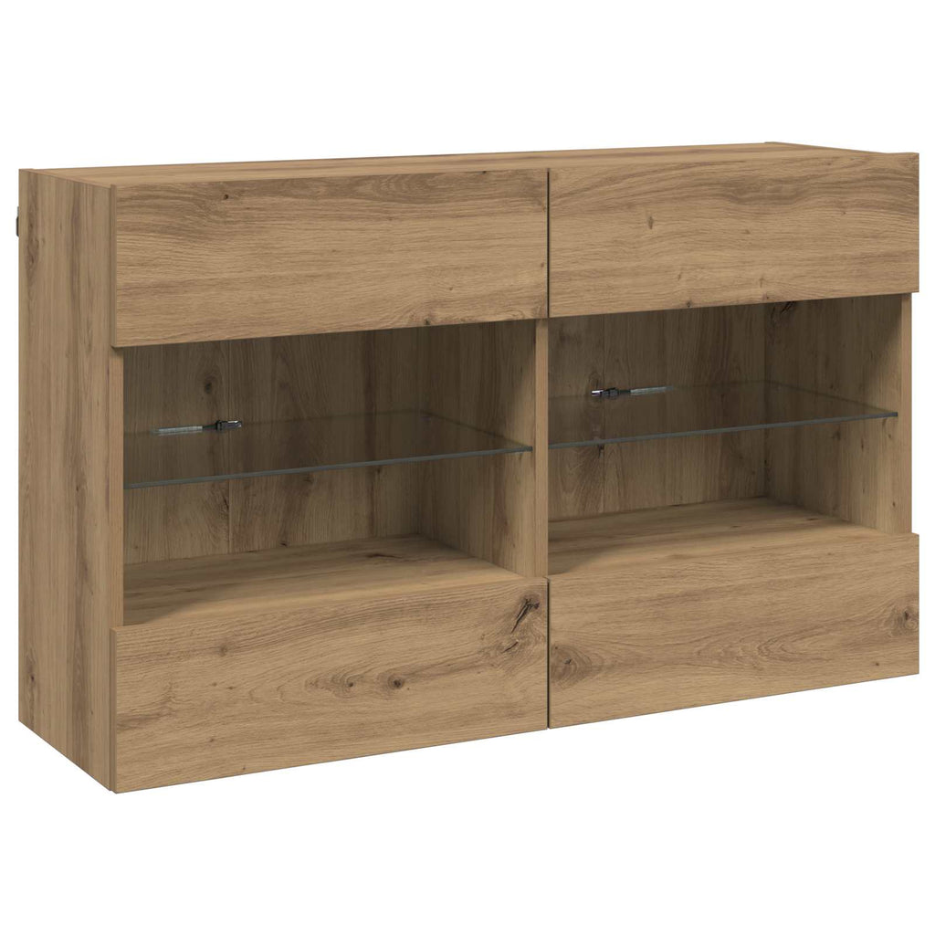 vidaXL TV-Wandschrank Artisan-Eiche 98,5 x 30 x 60,5 cm Holzwerkstoff