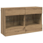 vidaXL TV-Wandschrank Artisan-Eiche 98,5 x 30 x 60,5 cm Holzwerkstoff