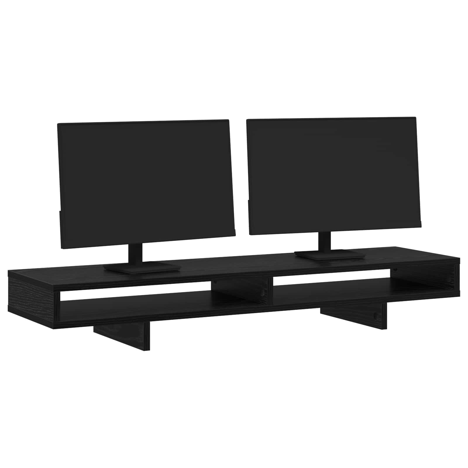 vidaXL Monitor Halterung Schwarz 100 x 27 x 15 cm Holzwerkstoff