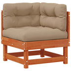 vidaXL Gartenecksofa Massives Kiefernholz Wachsboden Kiefer