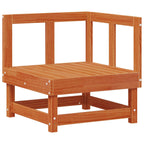 vidaXL Gartenecksofa Massives Kiefernholz Wachsboden Kiefer
