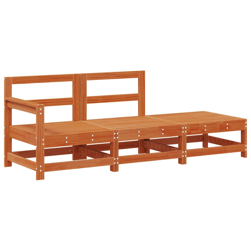 vidaXL Sectional Sofa Einheiten 3 Stück Wachsbraun