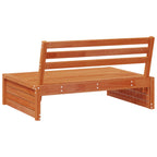 vidaXL Garten Mittelssofa Massivholz Kiefer Wachsbraun