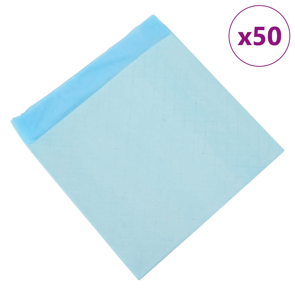 vidaXL Vliesstoff Haustier Trainingspad 50 pcs Blau und Weiß