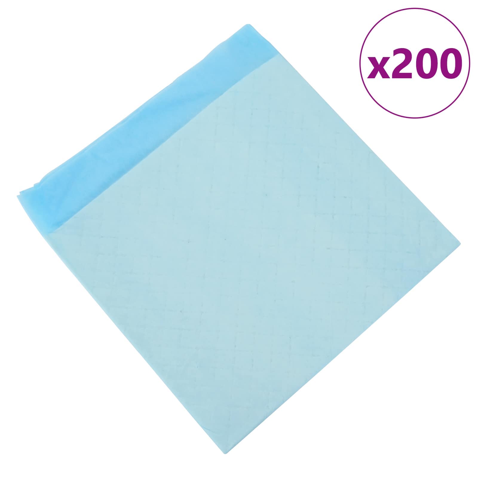 vidaXL Vliesstoff Haustier Trainingspad 200 pcs Blau und Weiß