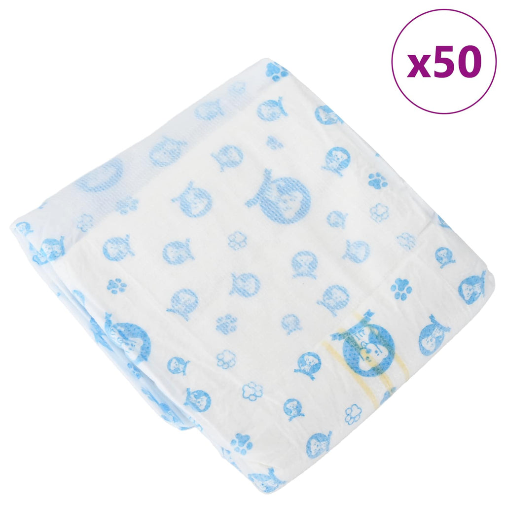 vidaXL Einweg-Hundewindel für Rüden 50 pcs Weiß XS