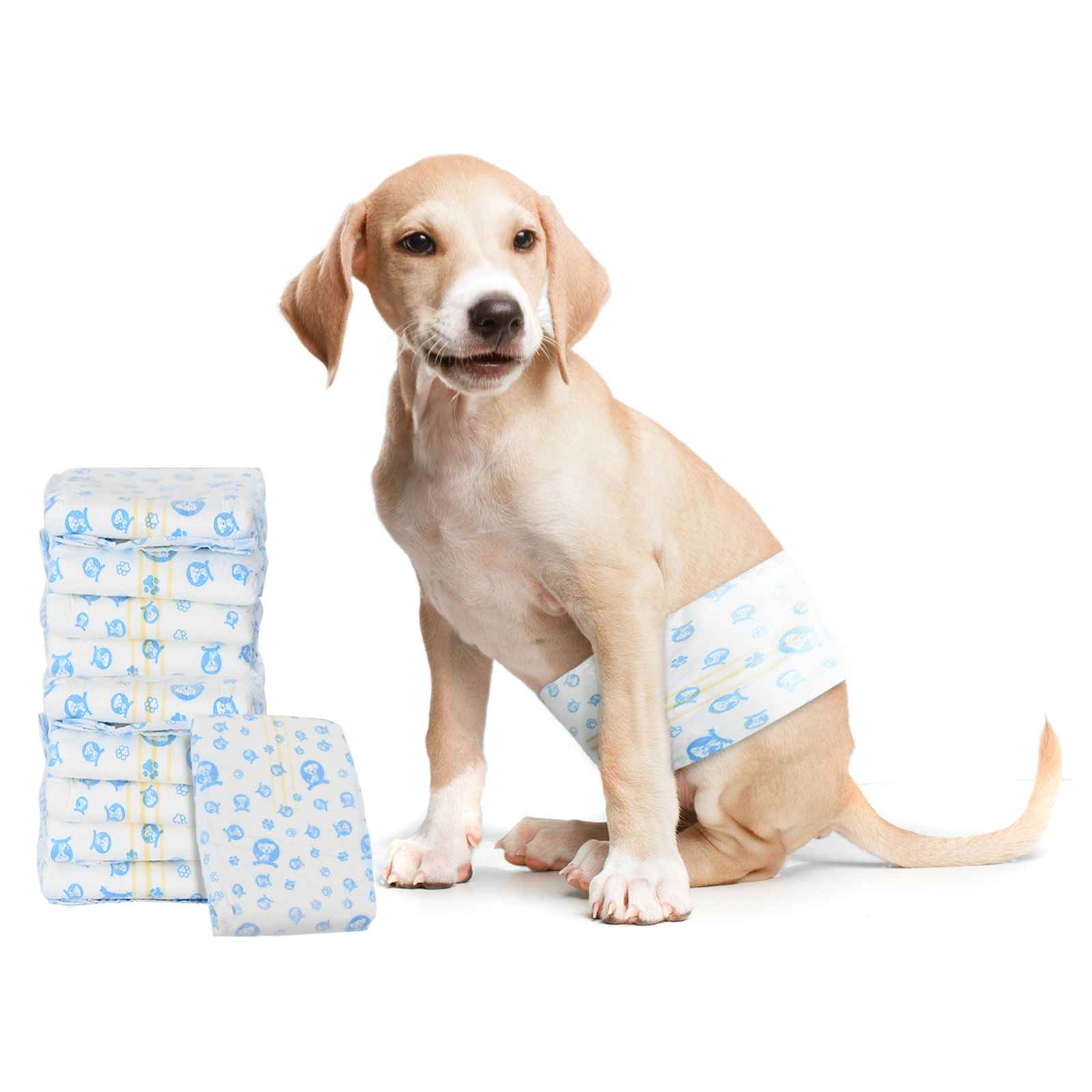 vidaXL Einweg-Hundewindel für Rüden 30 pcs Weiß S