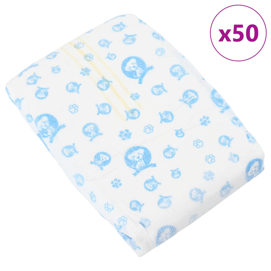 vidaXL Einweg-Hundewindel für Rüden 50 pcs Weiß S