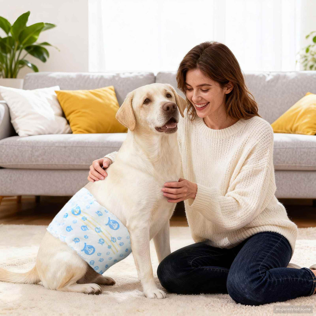 vidaXL Einweg-Hundewindel für Rüden 30 pcs Weiß L