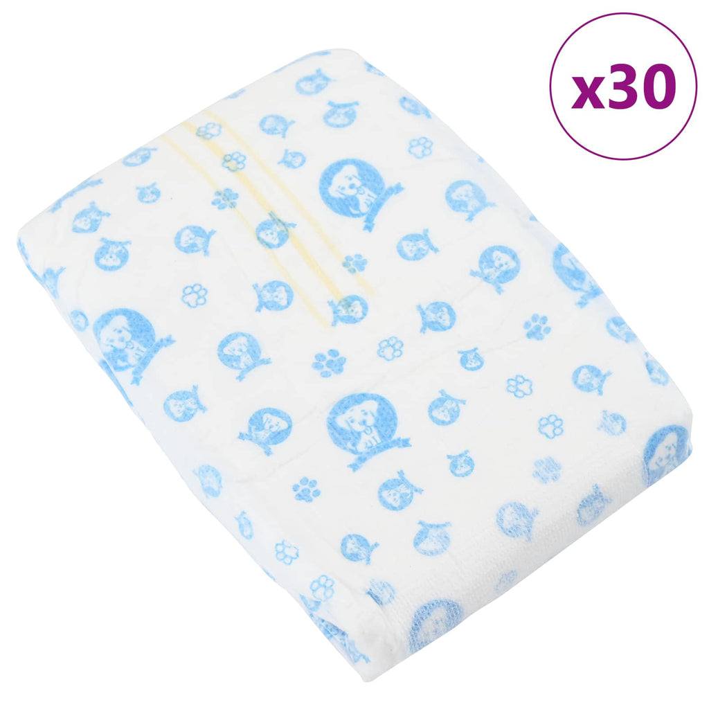 vidaXL Einweg-Hundewindel für Rüden 30 pcs Weiß L