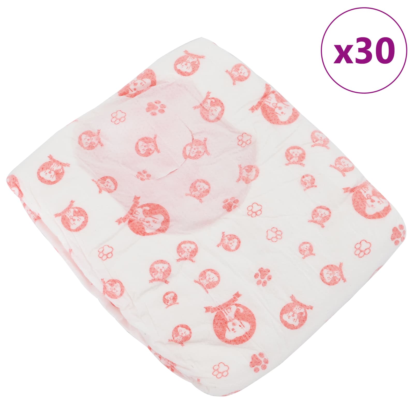 vidaXL Wegwerf-Hundewindel für Hündinnen 30 pcs Weiß S