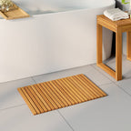 vidaXL Badematte Braun 60 x 40 cm Massives Akazienholz