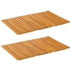 vidaXL Badematte Braun 60 x 40 cm Massives Akazienholz