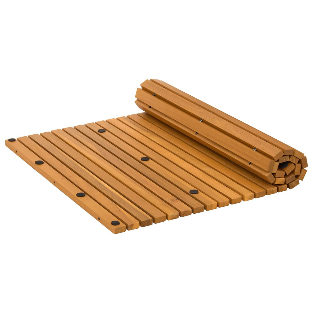 vidaXL Badematte Braun 80 x 50 cm Massivholz Akazie