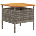 vidaXL Garten Bistro Set mit Kissen 3-teilig Grau Poly-Rattan