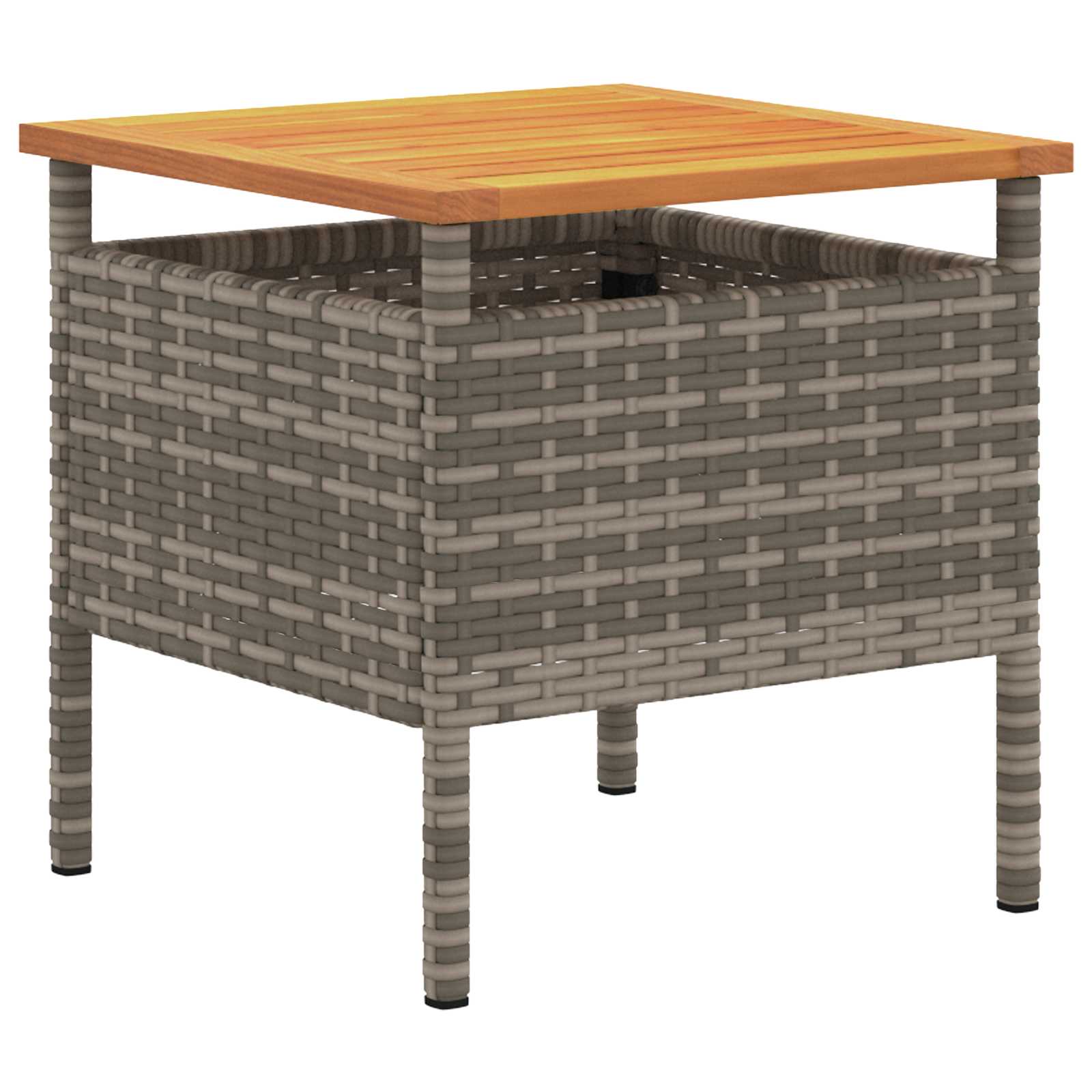 vidaXL Garten Bistro Set mit Kissen 3-teilig Grau Poly-Rattan