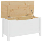 vidaXL Aufbewahrungsbox HILL Weiß und Honigbraun 90 x 40 x 45 cm
