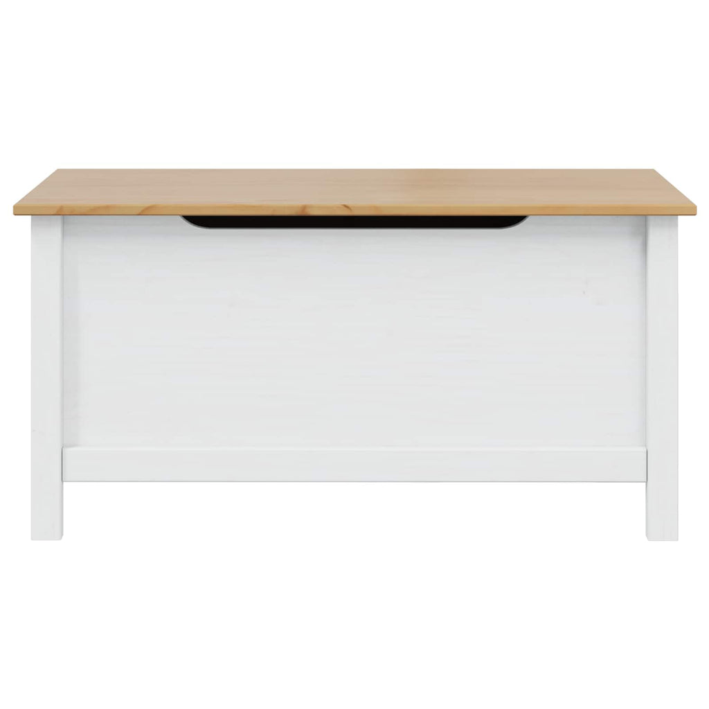 vidaXL Aufbewahrungsbox HILL Weiß und Honigbraun 90 x 40 x 45 cm