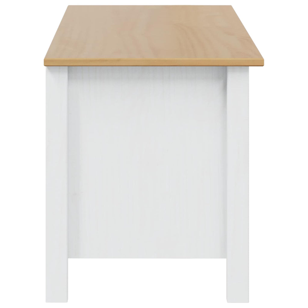 vidaXL Aufbewahrungsbox HILL Weiß und Honigbraun 90 x 40 x 45 cm