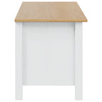 vidaXL Aufbewahrungsbox HILL Weiß und Honigbraun 90 x 40 x 45 cm