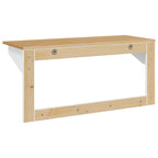 vidaXL Garderobenständer HILL Weiß und Honigbraun 90 x 35 x 41,5 cm