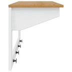 vidaXL Garderobenständer HILL Weiß und Honigbraun 90 x 35 x 41,5 cm