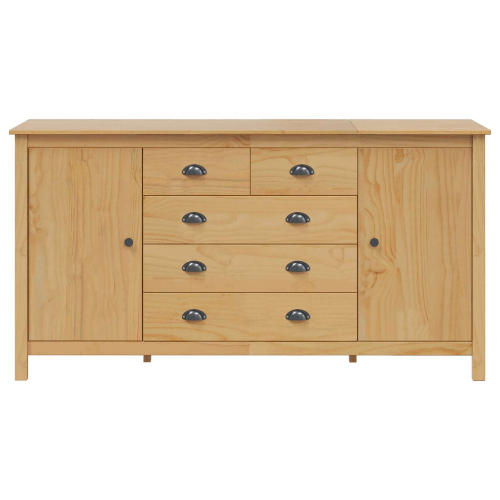 vidaXL Sideboard HILL Honigbraun 154 x 40 x 80 cm Massives Kiefernholz