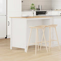 vidaXL Kücheninseln HILL Weiß 112 x 66 x 90 cm Massives Kiefernholz