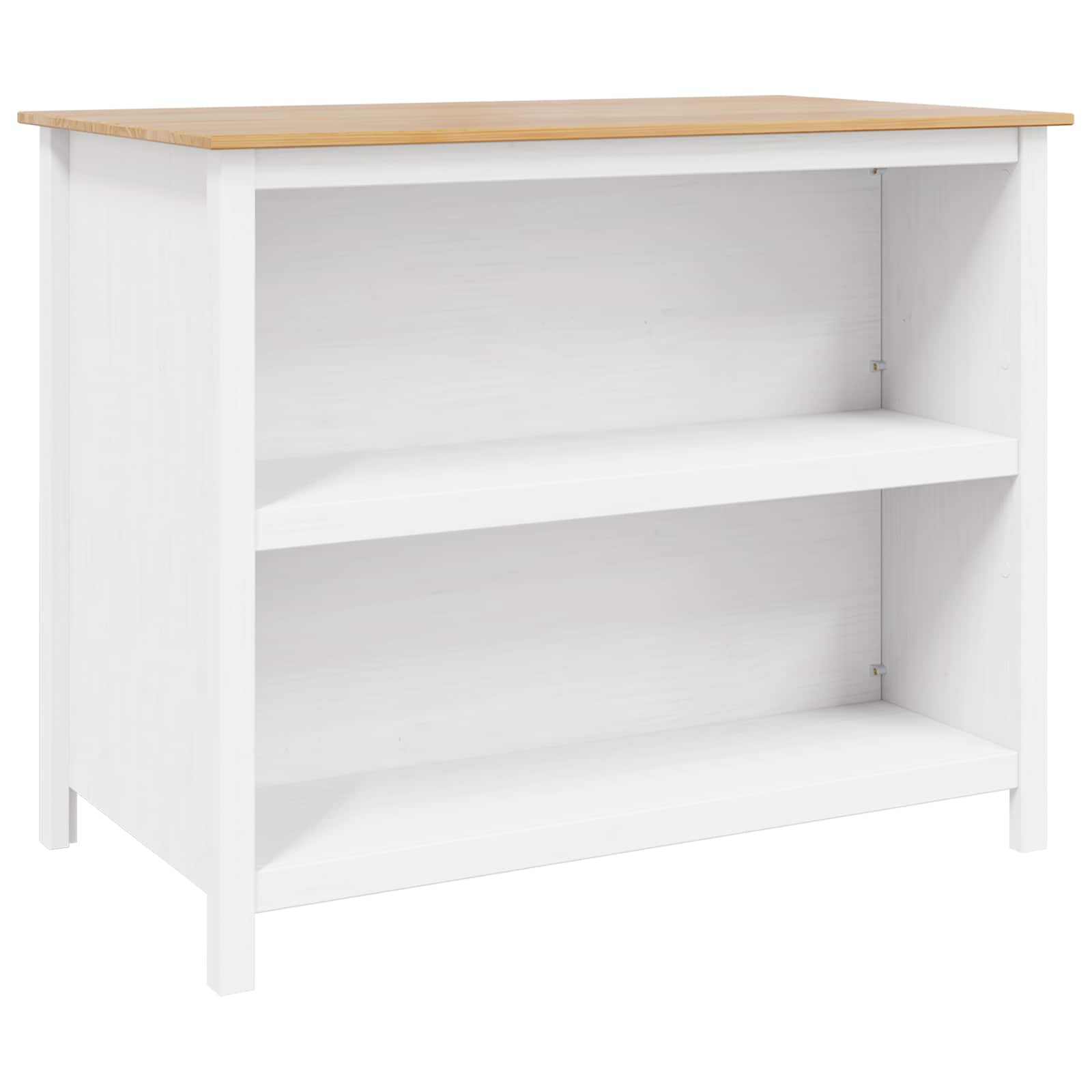 vidaXL Kücheninseln HILL Weiß 112 x 66 x 90 cm Massives Kiefernholz