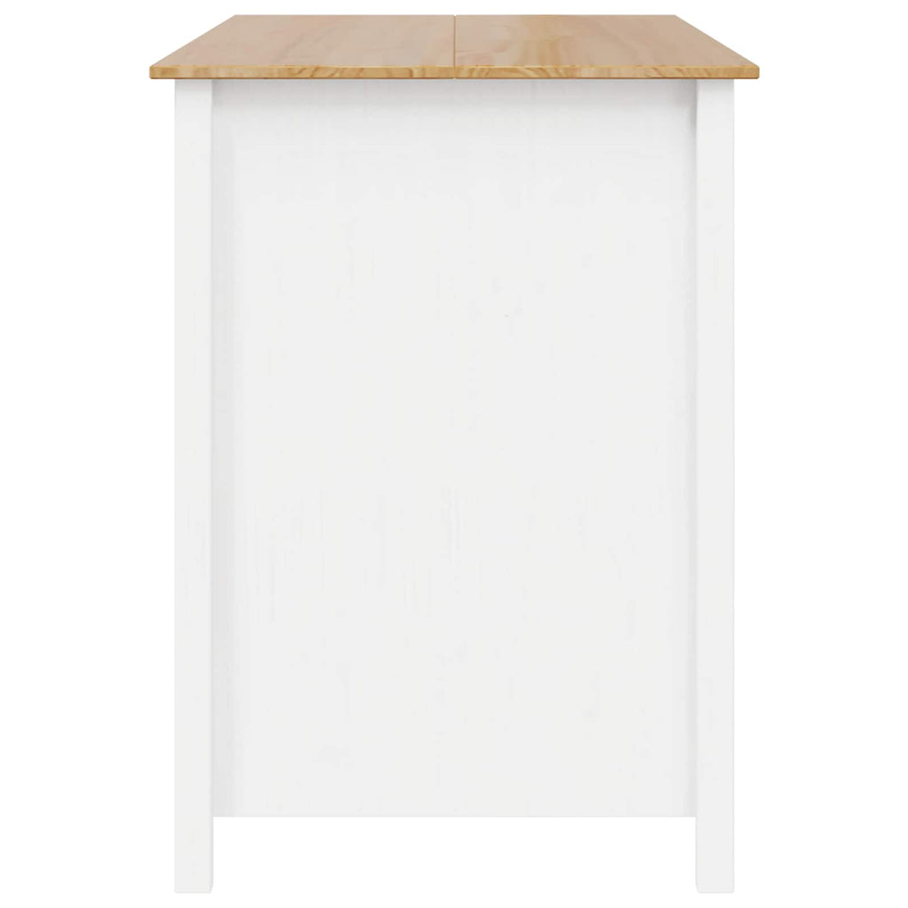 vidaXL Kücheninseln HILL Weiß 112 x 66 x 90 cm Massives Kiefernholz