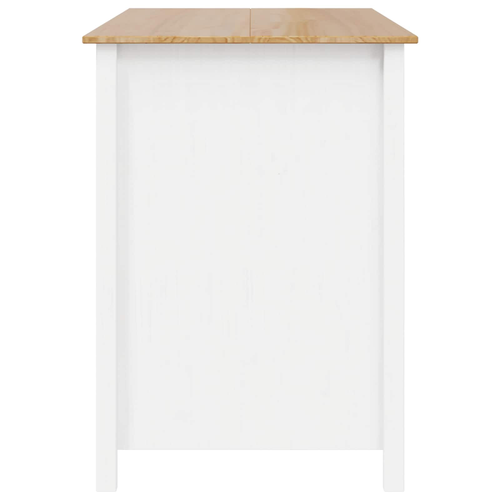 vidaXL Kücheninseln HILL Weiß 112 x 66 x 90 cm Massives Kiefernholz