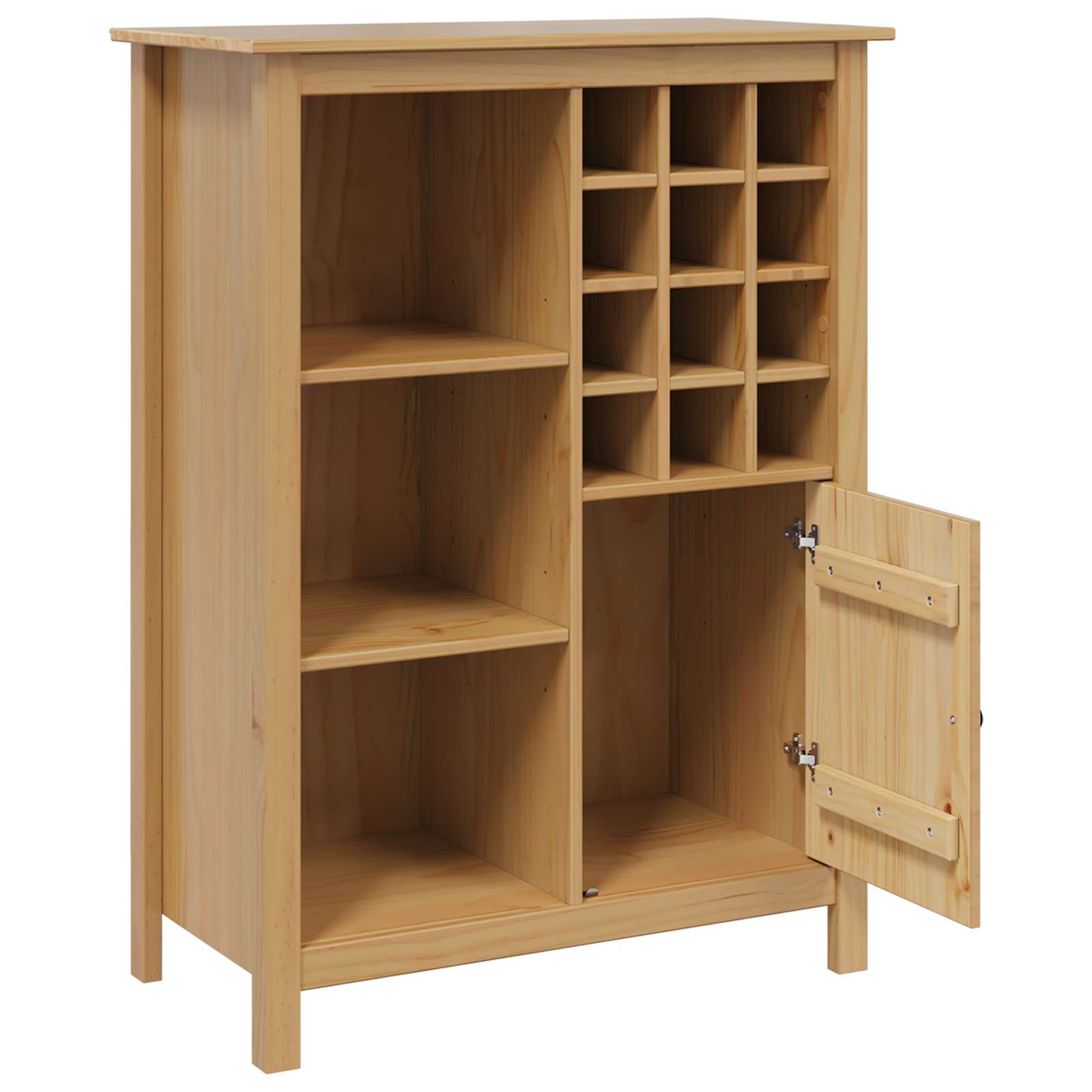 vidaXL Weinschrank HILL Honigbraun 79,5 x 40 x 107,5 cm