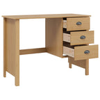 vidaXL Schreibtisch mit Schubladen HILL Honigbraun 100 x 45 x 74 cm