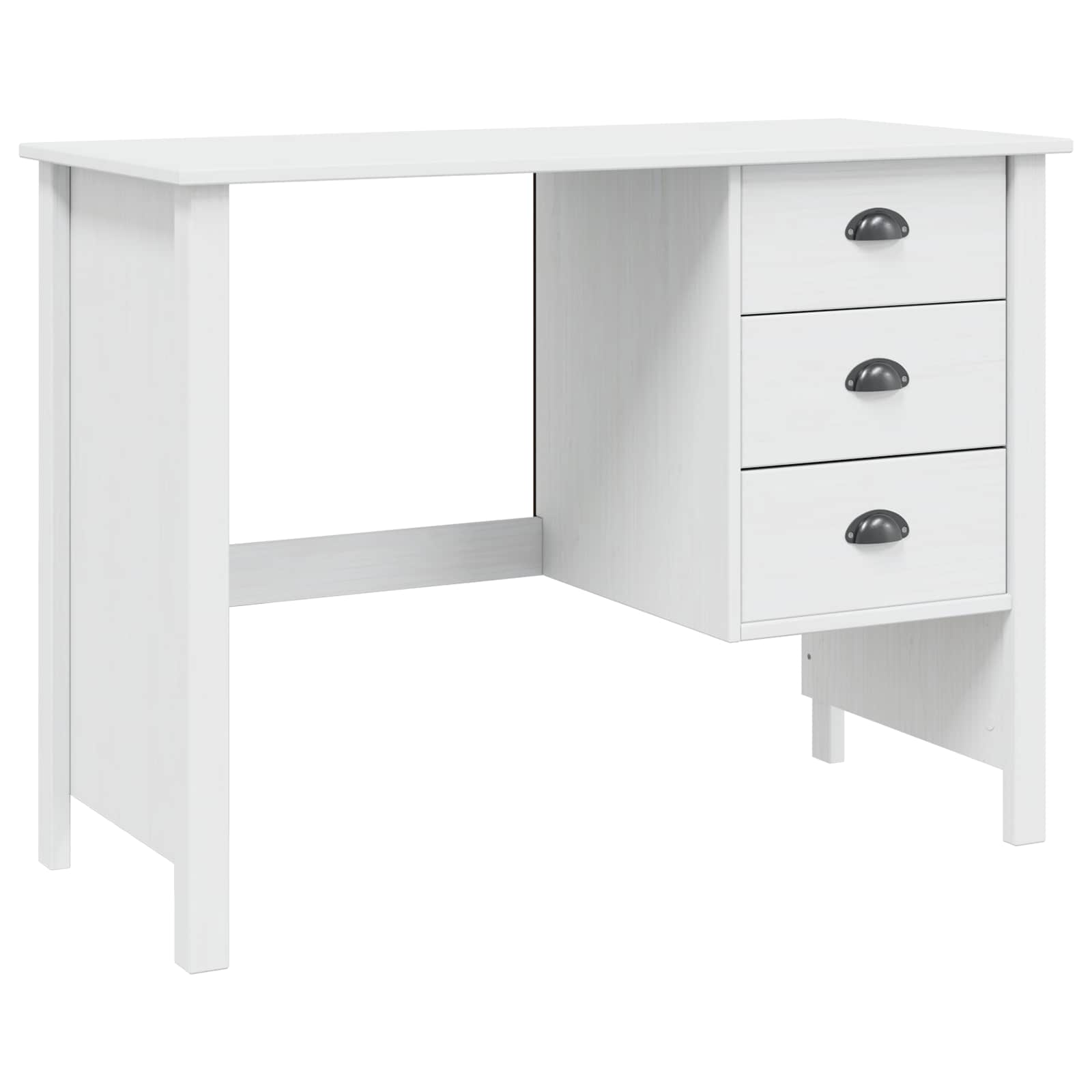vidaXL Schreibtisch mit Schubladen HILL Weiß 100 x 45 x 74 cm