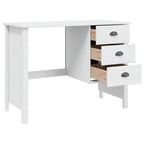 vidaXL Schreibtisch mit Schubladen HILL Weiß 100 x 45 x 74 cm