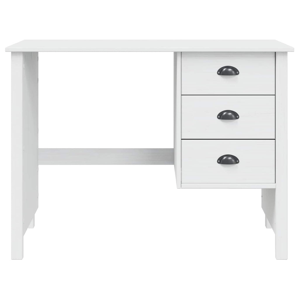 vidaXL Schreibtisch mit Schubladen HILL Weiß 100 x 45 x 74 cm