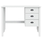 vidaXL Schreibtisch mit Schubladen HILL Weiß 100 x 45 x 74 cm
