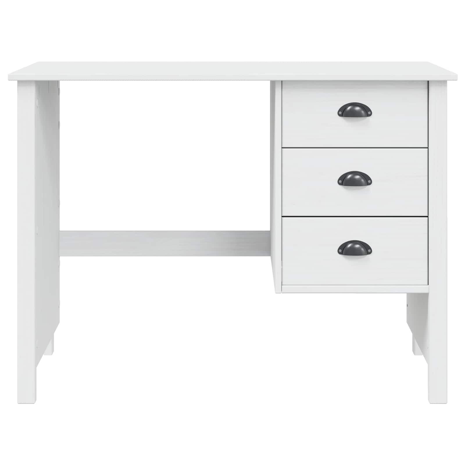 vidaXL Schreibtisch mit Schubladen HILL Weiß 100 x 45 x 74 cm